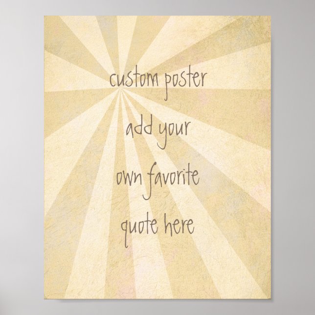 poster personalizado adicione sua própria citação  (Frente)