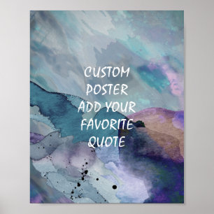 poster personalizado adicione sua própria cota azu