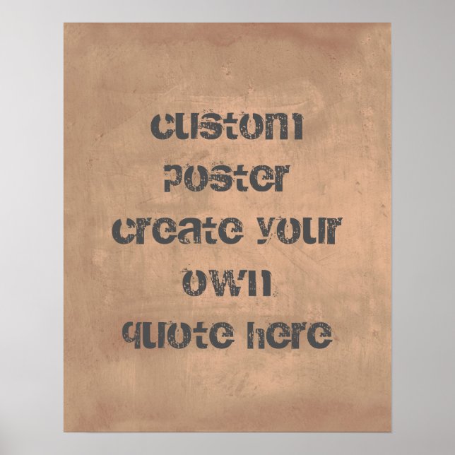 poster personalizado adicione sua própria cotação (Frente)