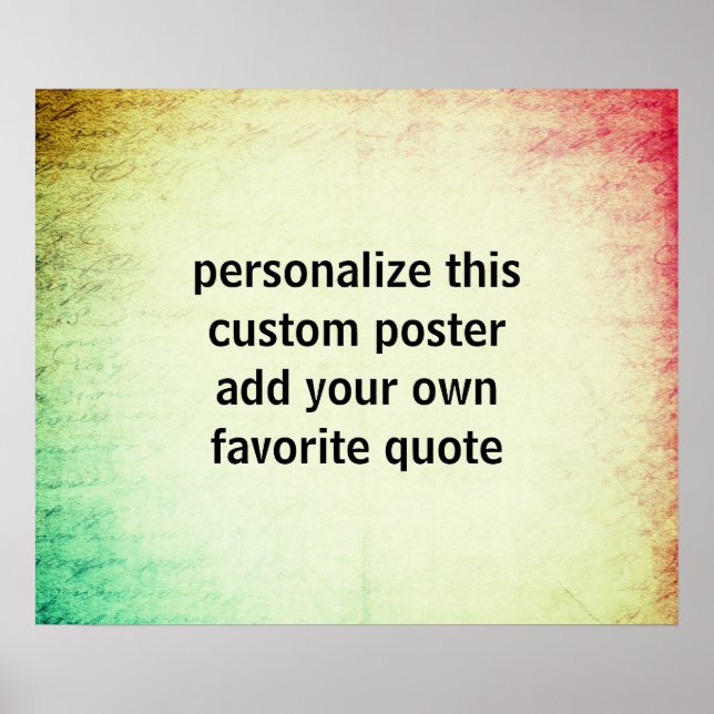 poster personalizado adicione sua própria tipograf (Frente)