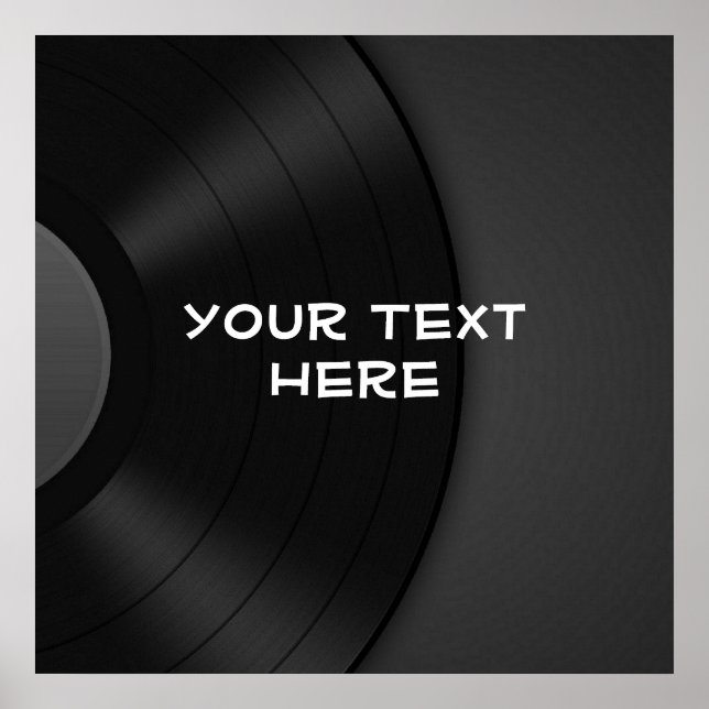 Poster personalizado com fundo do Vinyl Design (Frente)