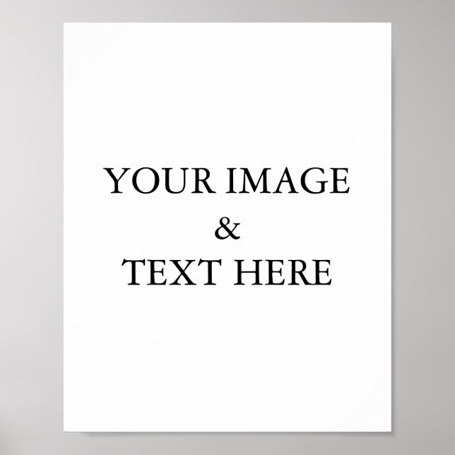 Poster Personalizado com Sua Própria Foto (Frente)