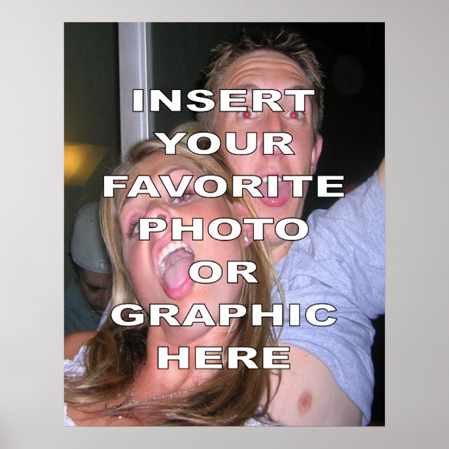 Poster personalizado com sua própria foto ou gráfi (Frente)
