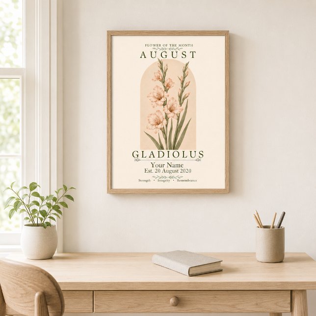 Pôster Personalizado da Flor de Nascimento Gladiol (Criador carregado)