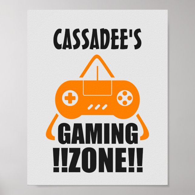 Poster personalizado da zona de jogos (Frente)