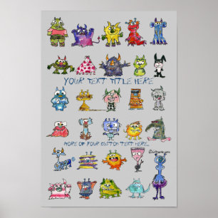 Poster personalizado das cinzas azuis de MonSTARS