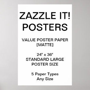 Poster personalizado de 24"x36" de valor personali