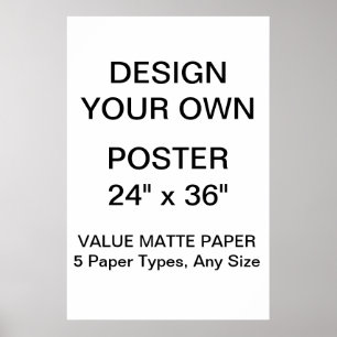 Poster personalizado de 24" x 36" com valor person