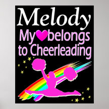 POSTER PERSONALIZADO DE AMOR DO CHEERLEADER