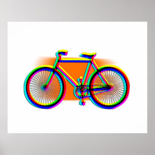 Poster personalizado de bicicleta Design retrô