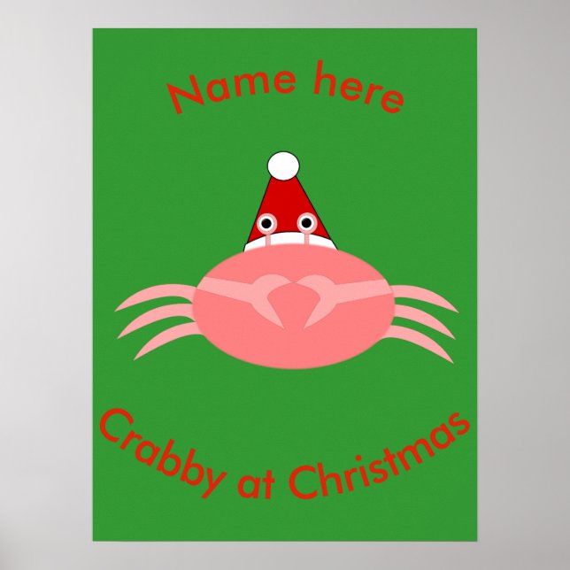 Poster Personalizado de Caranguejo de Natal (Frente)