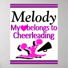POSTER PERSONALIZADO DE CHEERLEADING LOVE