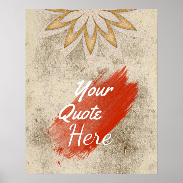Poster Personalizado de Flor de Lotus de Cotação Personal (Frente)