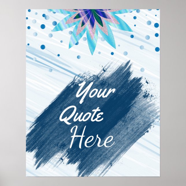 Poster Personalizado de Flor de Lotus de Cotação Personal (Frente)