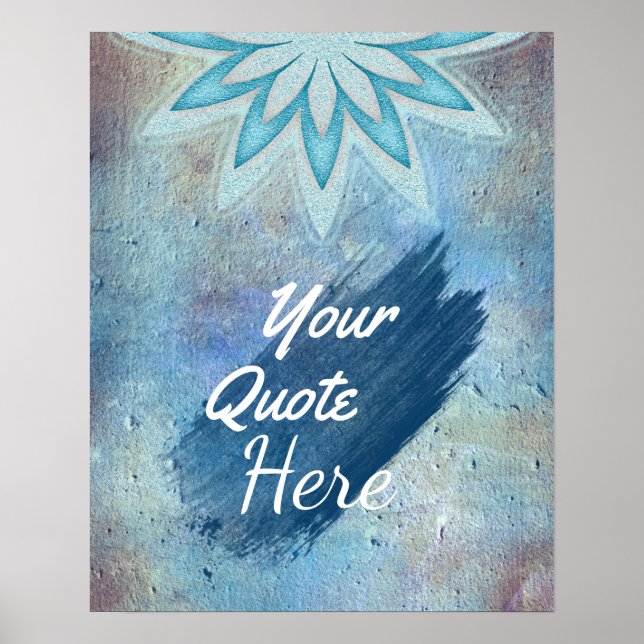 Poster Personalizado de Flor de Lotus de Cotação Personal (Frente)