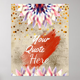 Pôster Personalizado de Flor de Lotus de Cotação Personal