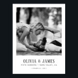 Pôster Personalizado de Fotos e Detalhes do Casame<br><div class="desc">Comemore seus momentos mais significativos com este pôster de foto de casamento personalizado em estilo de museu, projetado para transformar qualquer foto favorita em arte de parede atemporal e inspirada em galerias. Com uma grande imagem central bordeada por um acabamento branco limpo e tipografia clássica, este layout de pôster minimalista...</div>