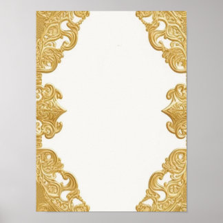 Poster Personalizado de Fundo do Modelo Dourado