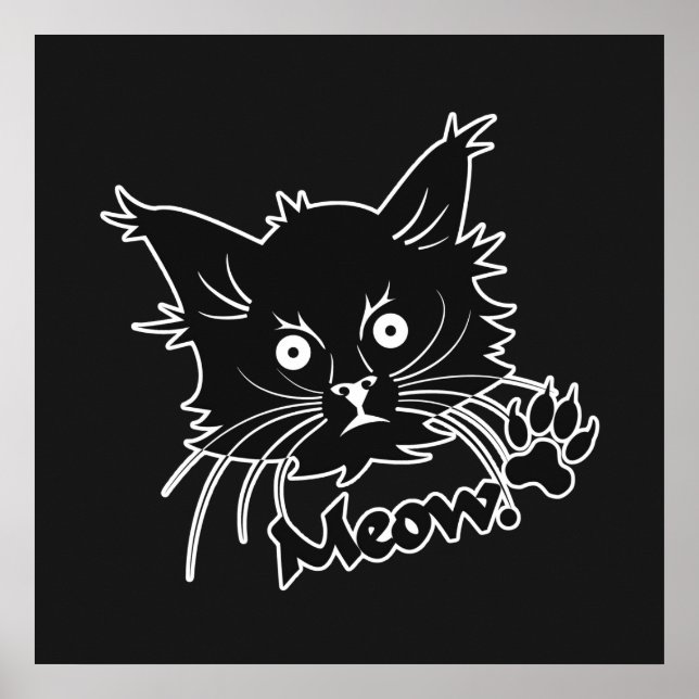 Poster personalizado de Gato Negro (Frente)