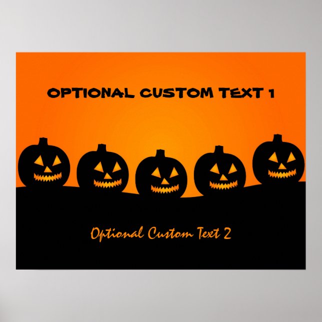 Poster personalizado de Ilustração de Halloween (Frente)