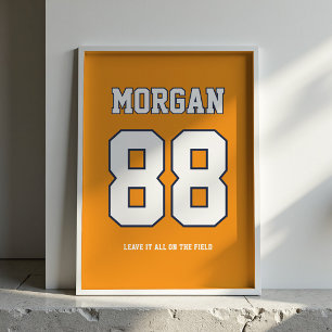 Poster Personalizado de Nome e Número de Camisa de