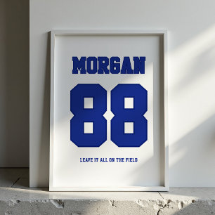 Poster Personalizado de Nome e Número de Camisa de