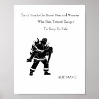 Pôster Personalizado de Resgate de Bombeiro