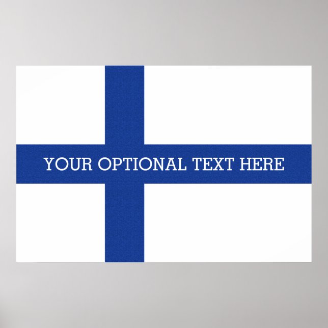 Poster personalizado de Sinalizador finlandês (Frente)