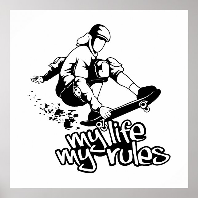 Poster personalizado de skate (Frente)