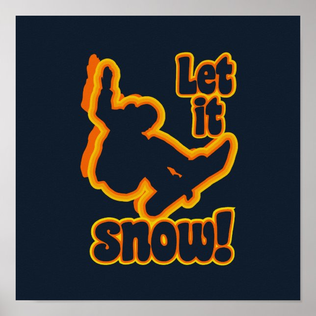 Poster personalizado de snowboard (Frente)