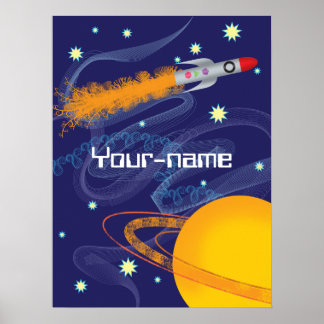 Poster personalizado do foguete