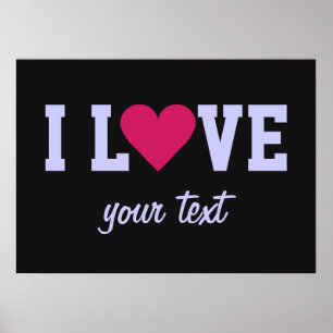 Poster personalizado do Namorados Red Heart