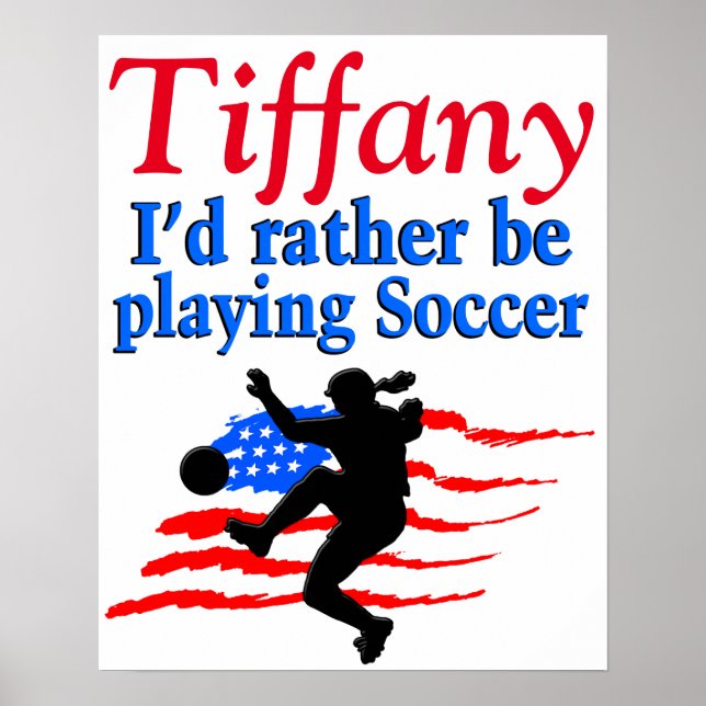 POSTER PERSONALIZADO DO USA SOCCER PLAYER (Frente)