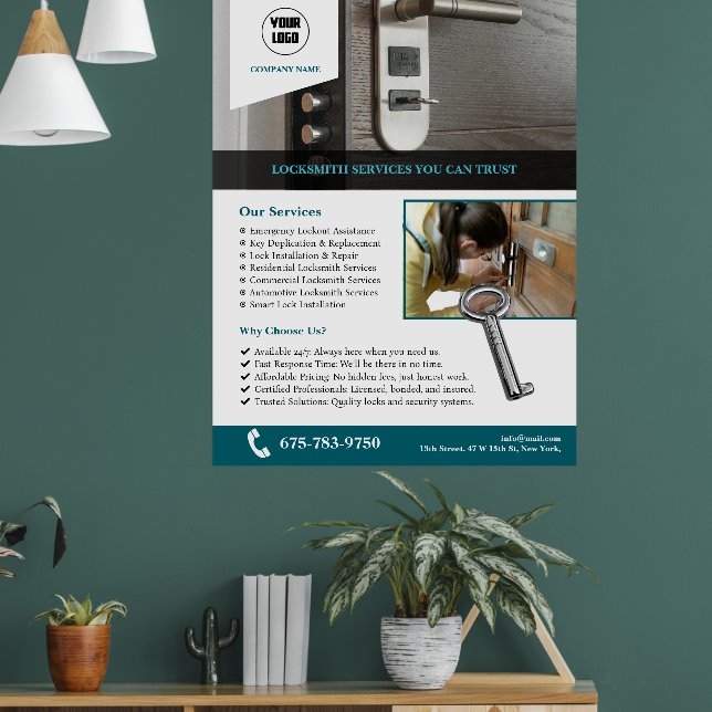 Poster Personalizado dos Serviços de Artesanato (Sala de Estar 1)