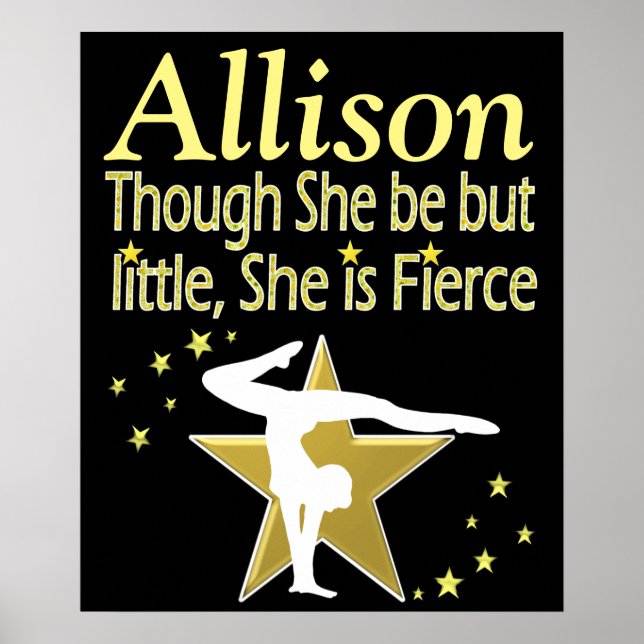 POSTER PERSONALIZADO Dourado GYMNAST (Frente)