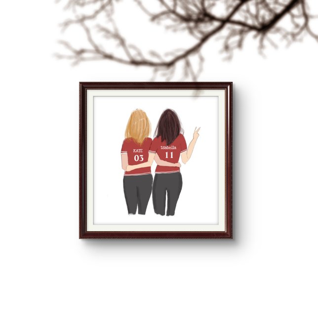 Poster Personalizado, esportes, jogadores, melhores amigo (Criador carregado)