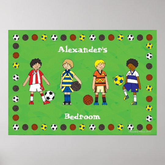Poster personalizado futebol do futebol do menino