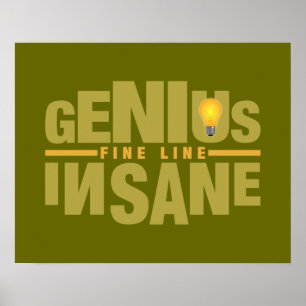 Poster personalizado GENIUS VS INSANE