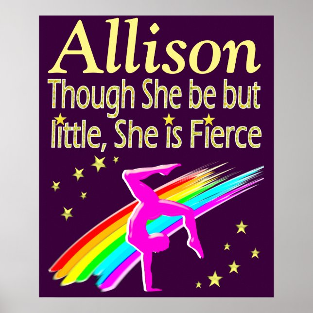 POSTER PERSONALIZADO GYMNAST DE FIERCE PURPLE (Frente)