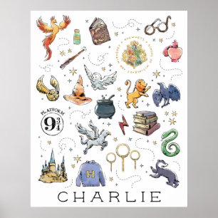 Poster Personalizado   Ícones HARRY POTTER™