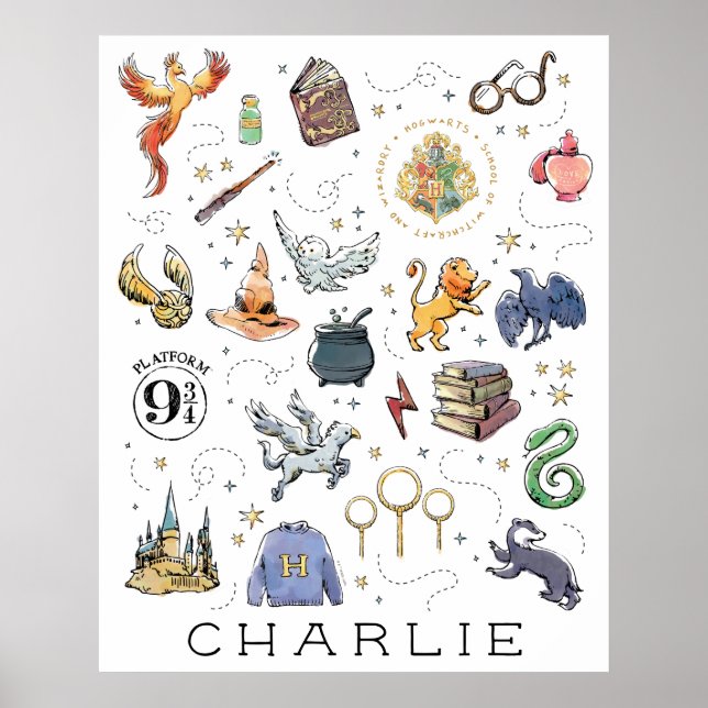Poster Personalizado | Ícones HARRY POTTER™ (Frente)