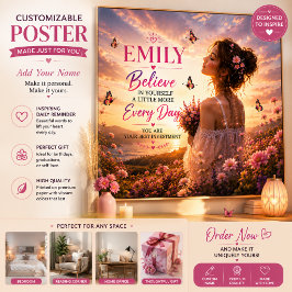 Poster Personalizado, Inspirador para Mulheres