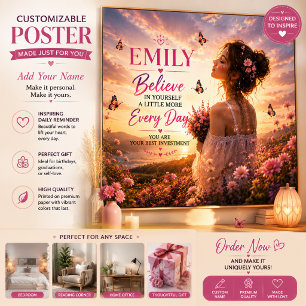 Poster Personalizado, Inspirador para Mulheres