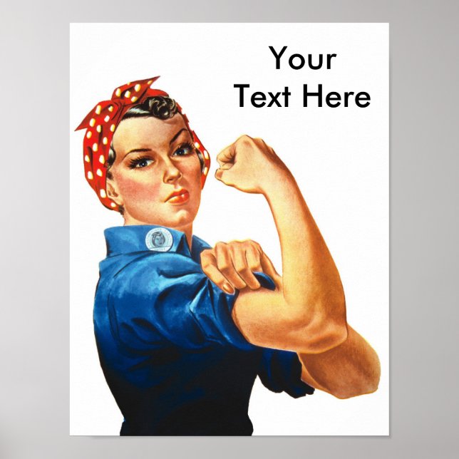 Pôster Personalizado moderno Rosie the Riveter (Frente)