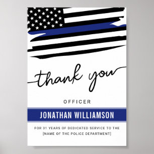 Poster Personalizado Obrigado Policial Presente