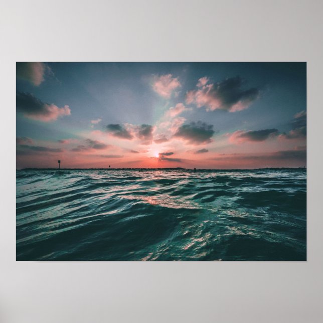 Poster personalizado Ocean Sunset (Frente)