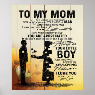 Poster Personalizado Para A Minha Mãe Do Filho  Aniversár