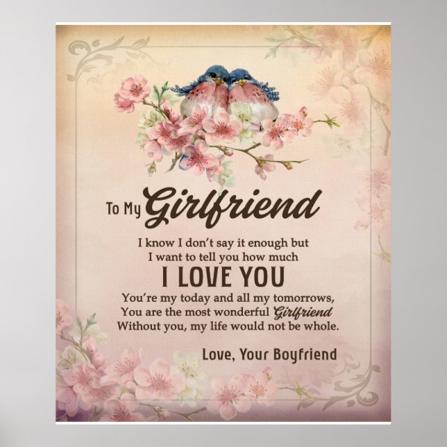 Poster Personalizado Para Meu Cobertor De Namorada (Frente)