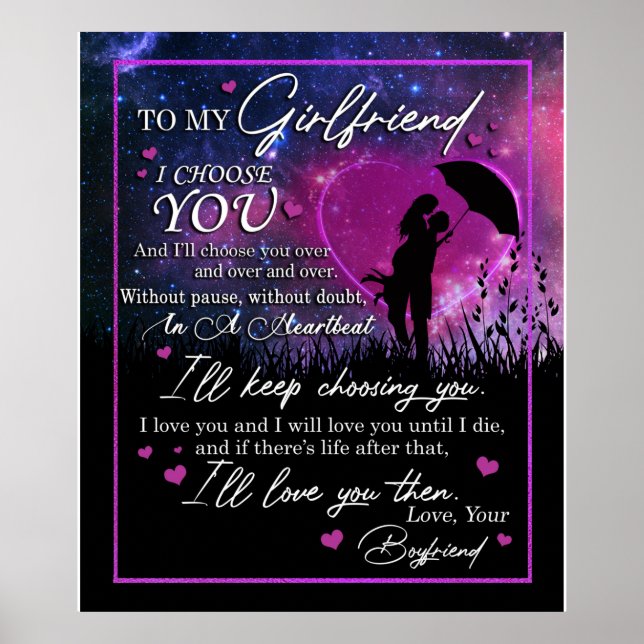 Poster Personalizado Para Minha Amiga Menina Do Amigo Men (Frente)