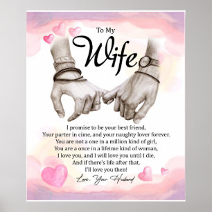 Poster Personalizado Para Minha Esposa Em Aberto